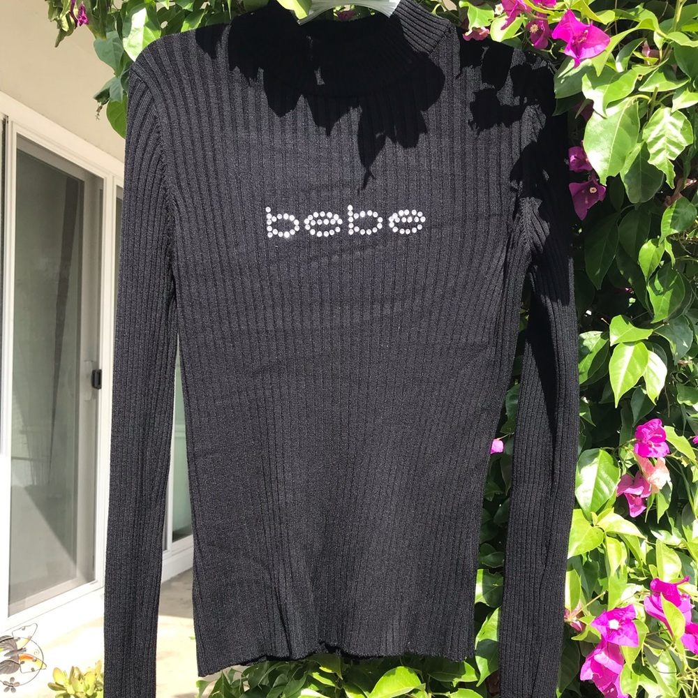 BEBE mock neck thick sweater